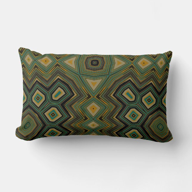 Geometric Turtle Lumbar Pillow (Front)