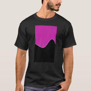 Geometric Two Tone Wave Pattern Byzantine Pink And T-Shirt