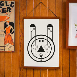 Geometric Usagi Rabbit Zodiac Hanging Tapestry