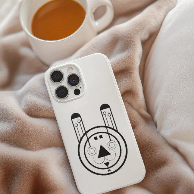 Geometric Usagi Rabbit Zodiac iPhone Case (Carry your zodiac style everywhere with this Usagi Rabbit iPhone case.)