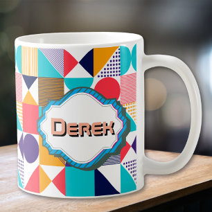 Geometric Vibes Personalized Your Way Coffee Mug