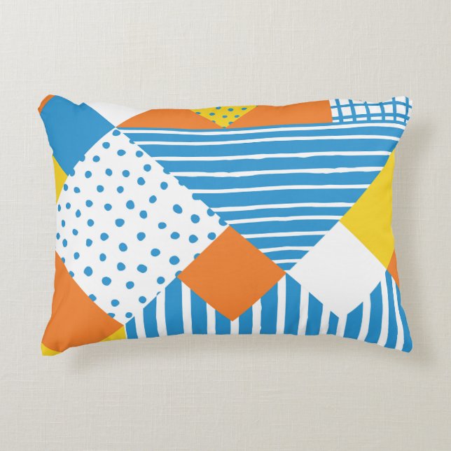 Geometric Vintage Abstract Background Design Accent Pillow (Front)