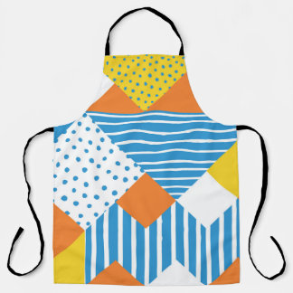Geometric Vintage Abstract Background Design Apron