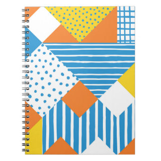 Geometric Vintage Abstract Background Design Notebook