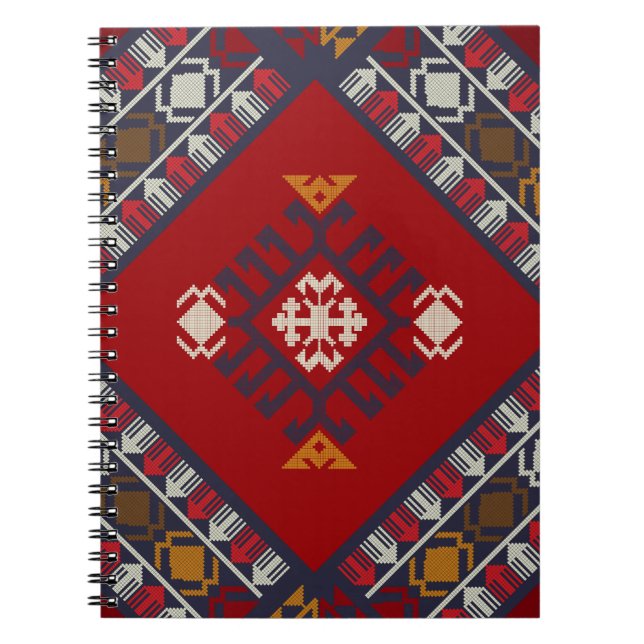 Geometric vintage classic cute-stylish colourful notebook (Front)