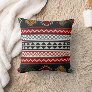 Geometric vintage classic cute-trendy colourful throw pillow