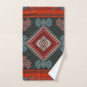 Geometric vintage classic fashion-trendy colorful hand towel