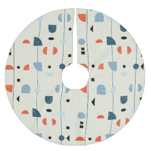 Geometric vintage: mid-century seamless pattern. brushed polyester tree skirt