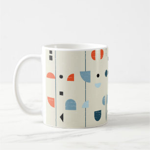 Geometric vintage: mid-century seamless pattern. coffee mug
