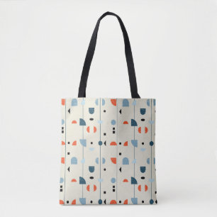 Geometric vintage: mid-century seamless pattern. tote bag