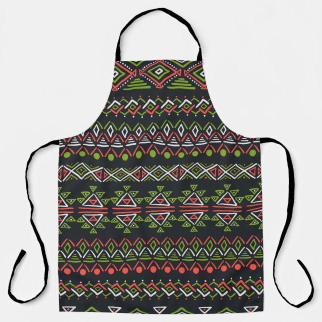 Geometric vintage: seamless patterns set. apron (Front)