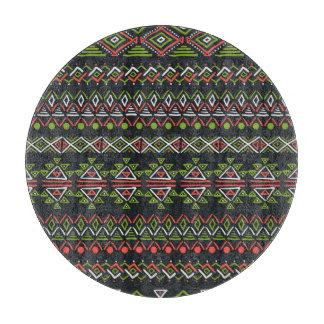 Geometric vintage: seamless patterns set. cutting board