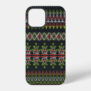 Geometric vintage: seamless patterns set. iPhone 12 case