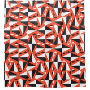 Geometric vintage seamless textile pattern in red,