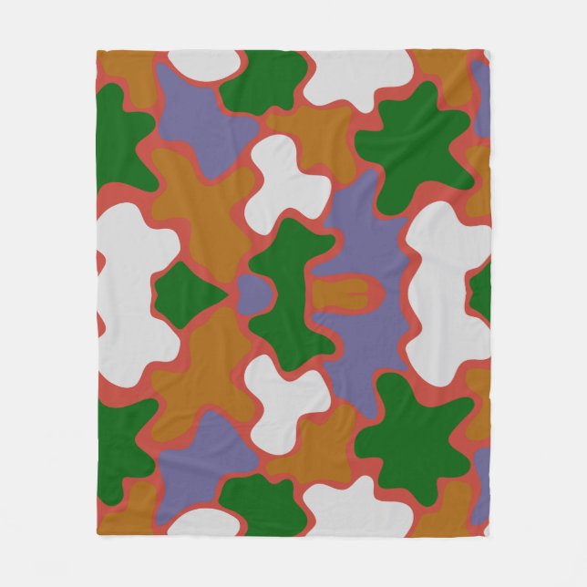 Geometric Vintage streetwear Fleece Blanket (Front)