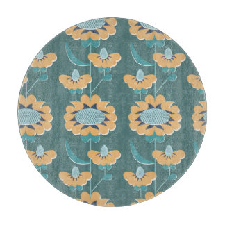 Geometric Vintage: Textile Nautical Motif Cutting Board