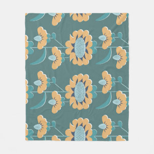 Geometric Vintage: Textile Nautical Motif Fleece Blanket