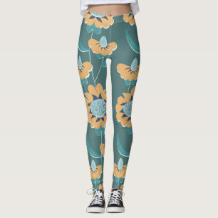 Geometric Vintage: Textile Nautical Motif Leggings