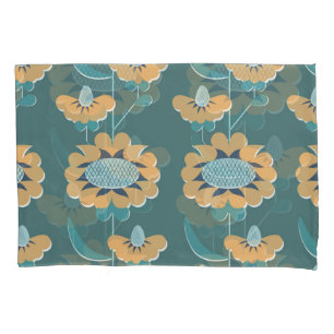Geometric Vintage: Textile Nautical Motif Pillowcase