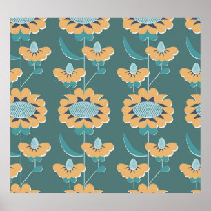 Geometric Vintage: Textile Nautical Motif Poster