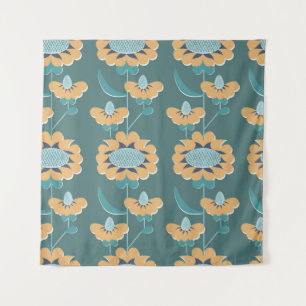 Geometric Vintage: Textile Nautical Motif Tapestry