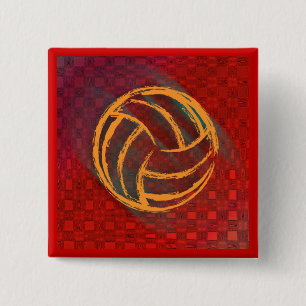 Geometric Volleyball Button