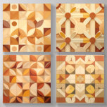 Geometric Wall Art Set | Earth Tones Abstract Deco Acrylic Photo Tile<br><div class="desc">This set of four geometric wall art pieces features elegant patterns and warm earth tones,  perfect for creating a cozy and artistic atmosphere. Ideal for living rooms,  offices,  or creative spaces,  these artworks blend modern minimalism with natural hues to add a touch of sophistication to any setting.</div>