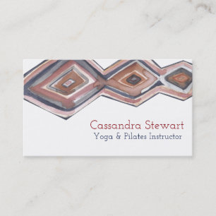Geometric watercolor business card design