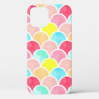 geometric watercolor seamless pattern, scales of m