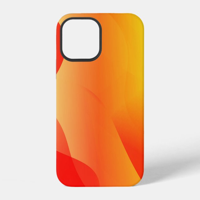 Geometric Wave Shape with Gradient Blurred Abstrac iPhone Case (Back)