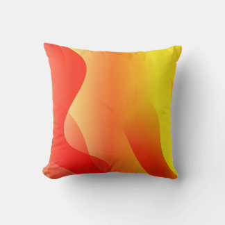 Geometric Wave Shape with Gradient Blurred Abstrac Throw Pillow