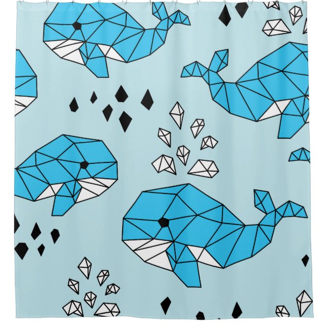 Geometric Whale: Cute Seamless Pattern (Front)
