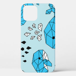 Geometric Whale: Cute Seamless Pattern iPhone 12 Case