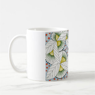 Geometric Whimsy Leaves Coffee Mug