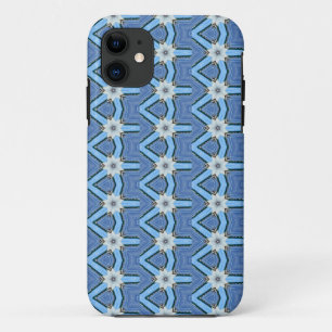 geometric white flower star case