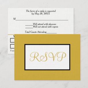 Geometric White Gold RSVP Food Allergies