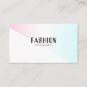 Geometric White & Ombre Fashion Photography Business Card