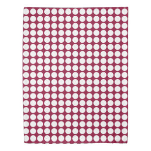 Geometric White Polka Dots on any Colour Duvet Cover