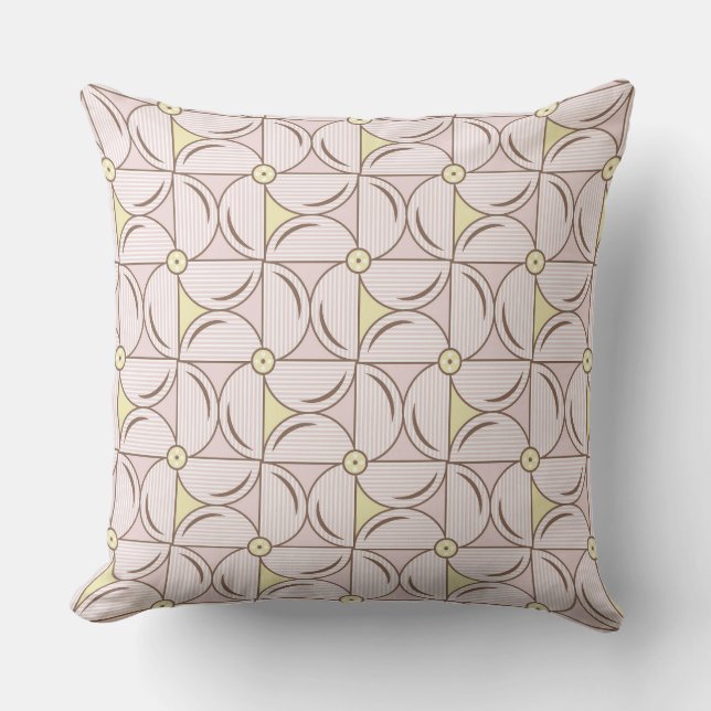 Geometric windmill throw pillow (Front)