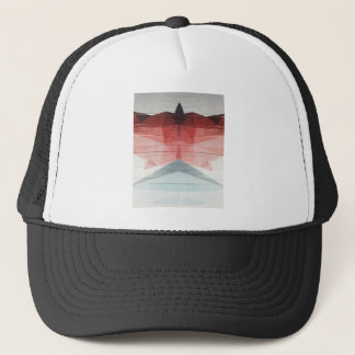 Geometric wink trucker hat