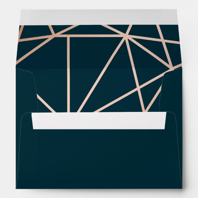 Geometric | Winter Wedding A7 Lined Envelope (Back (Bottom))