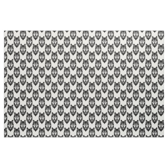 Geometric Wolf Head Fabric (Yard)