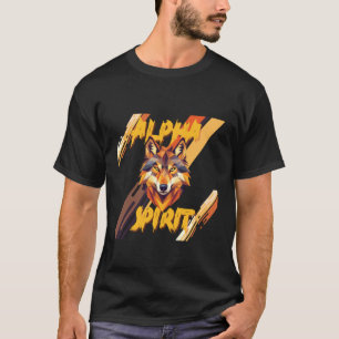 Geometric Wolf Head Low Poly Polygonal Animal Art T-Shirt