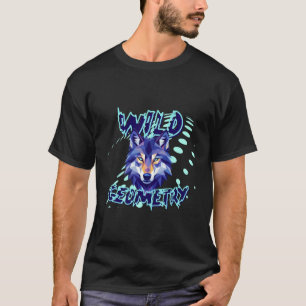 Geometric Wolf Head Polygonal Abstract Animal Grap T-Shirt