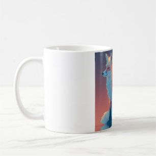 Geometric Wolf Silhouette Modern Polygon Wildlife Coffee Mug