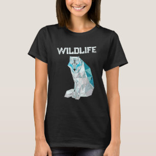 Geometric Wolf Wildlife Zoo Animals Wild Animal T-Shirt