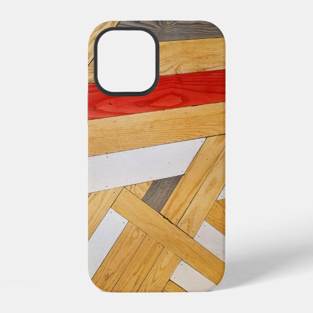 Geometric wood floor pattern iPhone case (Back)