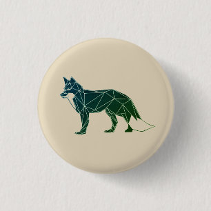 Geometric Woodland Animals Feelin' Foxy Button