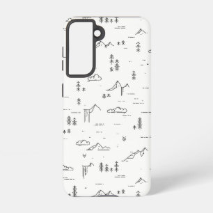 Geometric Woodland Lines Landscape Pattern Samsung Galaxy Case