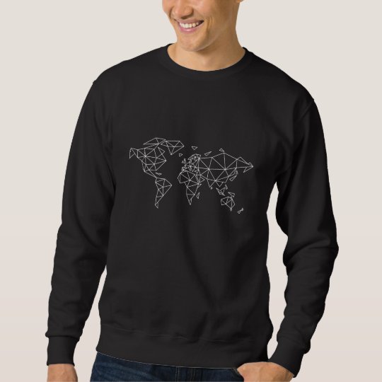 Geometric world map sweatshirt